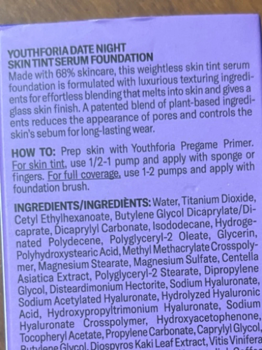 Youthforia Date Night Skin Tint Serum Foundation - 330 Medium